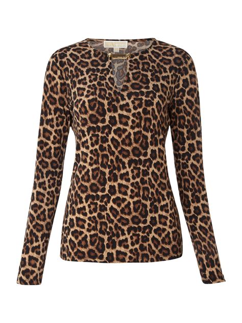 michael kors leopard print coat|michael kors leopard top.